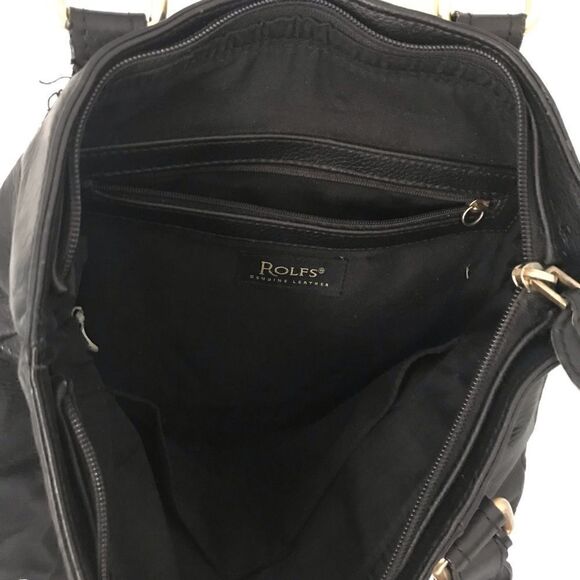 Rolfs black leather purse with gold hardware - Picture 7 of 13